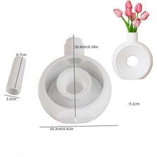 Hobiflex Silikon Kalıp Taş Tozu Ithal Dekoratif Büyük Boy Vazo Kalıbı HB330-0184