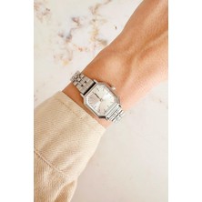 Oqqo Thane Köşeli Kadran Gri Kadın Kol Saati