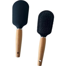 Caş Dekorasyon Siyah ve Kahve Renk Fön Tarağı Fırçası