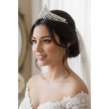 Caş Dekorasyon Zirkon Taşlı Söz Nişan Kına Gelin Taç