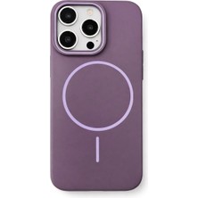 Fenza iPhone 15 Pro Uyumlu Kamera Çıkıntılı Magsafe Wireless Şarj Özellikli Sert Sararmaz Silikon Kılıf