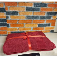 Özdilek Svv Border Büyük Boy Banyo Havlusu (89X173) - Brick Red (Kırmızı)