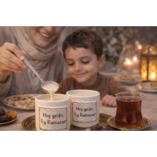 Pitaya Sanat Ramazan Sofrası Serisi – Hoş Geldin Ey Ramazan Seramik Kase & Kupa
