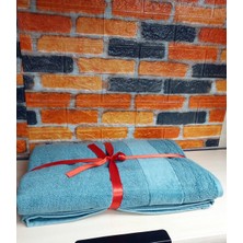 Özdilek Svv Border Büyük Boy Banyo Havlusu (89X173) - Aqua (Su)
