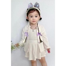 Caş Dekorasyon Lila Renk Tavşan Model Saçlı Taç