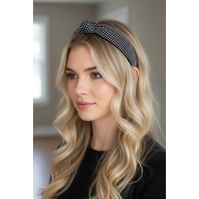 Caş Dekorasyon Siyah Renk Taşlı Taç