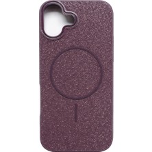 Fenza iPhone 17 Uyumlu Telefon Kılıfı Magsafe Wireless Şarj Özellikli Simli Lüks Silikon Kılıf