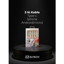 ZLTECH Lightning Type-C Micro Çoklu USB Kablo