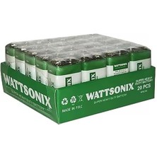 Najmaddin Wattsonix Çinko Karbon 6F22 9 Volt Pil (20'li Paket)