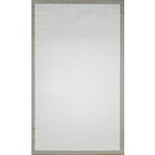 Sisal Sl-9 Krem Bej Dekoratif Desenli Çerçeveli Halı