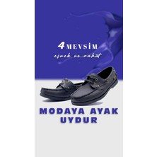 Belirtilmemiş Dexters Tarzı Hakiki Deri Ortopedik Tabanı Dikişli Deri Bağcık Deri Astar Günlük Ayakkabı