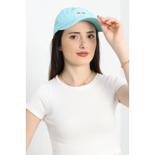 Clodi Unisex Turkuaz Brooklyn Nakışlı Vintage Kanvas Şapka - New York Retro Beyzbol Kep