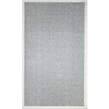 Sisal Sl-11 Gri Krem Dekoratif Desenli Çerçeveli Halı