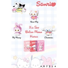 Arvela Hello Kitty & My Melody & Cinnamoroll 3'lü Set Bricks Kutulu - Koleksiyon