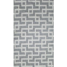 Sisal Sl-5 Gri Krem Dekoratif Desenli Halı