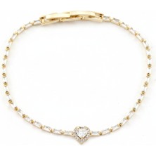 Fashion Altın Renkli Zincir Detaylı Minimalist Bileklik