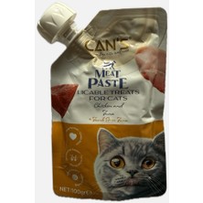 Can's Meat Paste Tavuk Etli & Ton Balıklı Kedi Ödülü Pasta Pounc 100 Gram X2 Adet