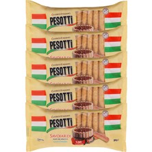 Pesotti Savoiardi Kedi Dili Bisküvi 200 gr x 5 Adet