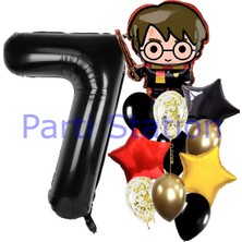 Parti Station Harry Potter 7 Yaş Balon Set Hogwarts Harry Potter Konsept Doğum Günü Balon Set