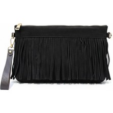 Amazon Kahve - Püsküllü Süet Çanta