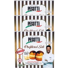 Pesotti Profiterol Seti 280G (Vanilya Bourbonlu Toz Profiterol Sosu & Krema Karışımı) x 3 Adet