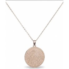 Gümüş Renk Hilye-I Şerif Yazılı Paslanmaz Kararmaz Çelik Kolye Çelik Zincir (Unisex)