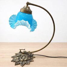 Es Dekor Yük 43 cm En 35CM Cam Şapkalı Lamba El Yapımı