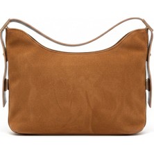 Velora Taba - Kenarları Kemer Detaylı Süet Çanta