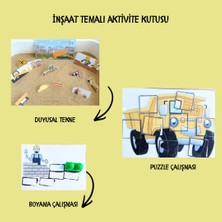 Inşaat Temalı Aktivite Kutusu 18–36 Ay – Eğitici Duyusal Oyun & Motor Beceri Geliştirici Set