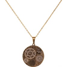 Altın Renk Titanyum Kaplama Çelik Kolye Paslanmaz Zincir Kararmaz