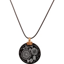 Siyah Çok Dualı Akik Taşı Kolye, Manevi Sembollerle Şifa ve Denge