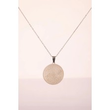 Gümüş Renk Cennetül Esma Yazılı Çelik Kolye Kararmaz Paslanmaz Zincirli Unisex Kolye