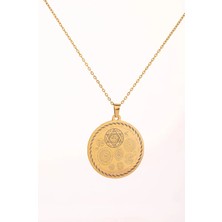 Altın Renk Titanyum Kaplama Çelik Kolye Paslanmaz Zincir Kararmaz, Paslanmaz Dayanıklı