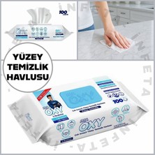 İnfeta Beyaz Sabun Katkılı Yüzey Temizlik Havlusu Mendili 100 Yaprak Çok Amaçlı Temizleyici