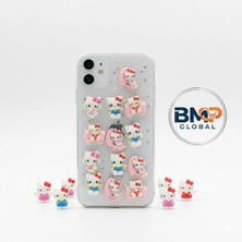 BMP GLOBAL iPhone 11 Uyumlu Hello Kity 3D Figürlü Karakter Tasarımlı Kamera Korumalı Hello Kity Şeffaf Lansman Kılıfl