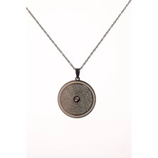 Siyah Renk Yasin-I Şerif Çelik Kolye Paslanmaz Zincir Kararmaz