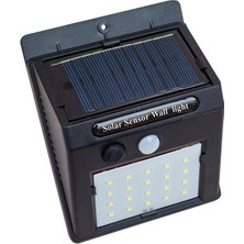 Pazarcan PM-4528 Solar Sensörlü Duvar Tipi 20 Ledli Beyaz LED Aplik