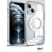 BMP GLOBAL İPHONE13/14 Uyumlu Magsafe Özellikli Kristal Şeffaf Kılıf – Sararma Karşıtı Darbe Emici Koruma