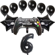 Parti Station Gamer Oyuncu Oyun Konsolu Yaş Folyo Balon Seti Gamer Oyuncu Playstation Konsept Doğum Günü