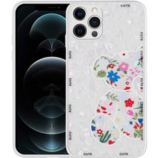 iPhone 13 Pro Kılıf Desenli Sert Silikon Ydst Mumila Kapak-White Bear