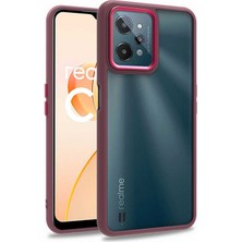 Realme C31 Kılıf Ydst Flora Kapak-Kırmızı