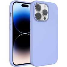 iPhone 14 Pro Max Uyumlu Sıvı Teknolojili Silinebilir Sert Ydst Kivi Kapak-Mavi Açık