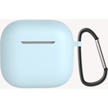 Airpods 4 Uyumlu Ydst Standart Silikon Kılıf-Mavi Açık