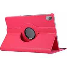 Lenovo Tab P11 Pro 11.2" 2.nesil  Uyumlu Ydst Dönebilen Standlı Kılıf-Pembe Koyu
