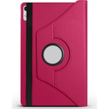 Lenovo Tab P11 11.5 (2.nesil) TB350UF Uyumlu Ydst Dönebilen Standlı Kılıf-Pembe Koyu