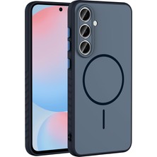 Galaxy S25 Fe Kılıf M-Safe Şarj Özellikli Zore Tea Kapak - Lacivert