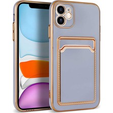 Apple iPhone 11 Kılıf Ydst Bark Kartlıklı Kapak-Lila