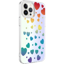 iPhone 13 Pro Uyumlu Ydst M-Blue Desenli Kapak-Heart No3
