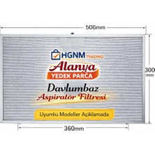 Hgnm E-Trading 00744829 Davlumbaz Filtresi 506×300 mm Davlumbaz Yağ Filtresi Mutfak Aspiratörü Havalandırma