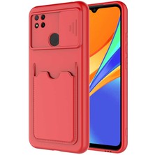 Xiaomi Redmi 9c Kılıf ​ydst Kartix Kapak-Kırmızı